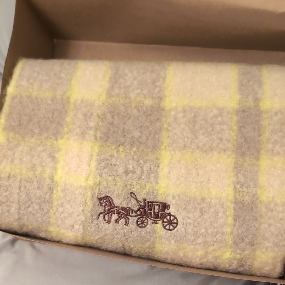 Coach Oversized Winter Wrap with Logo